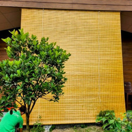 Mành tre cật cạo vỏ che nắng r 1,5m x cao 1,5m ,2m ,2,5m ,3m rèm tre trúc treo cứa sổ có dây kéo