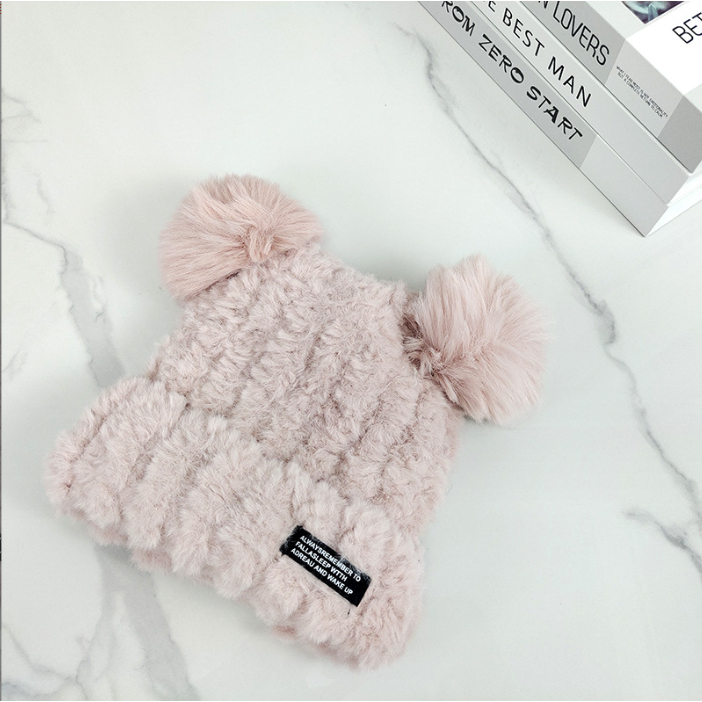 Mũ Len Lông Thỏ Tai Tròn 🌟FREESHIP🌟 Nón Bucket Len Dễ Thương Cho Bé