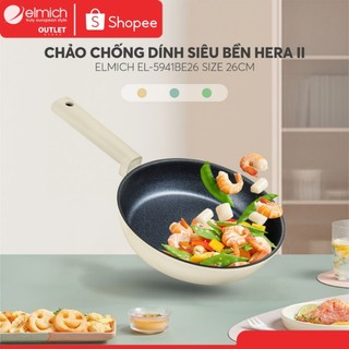 Chảo Chống Dính Bếp Từ ELMICH EL-5941BE (Mầu Be, Chảo Rán, Chảo Chiên, Chảo Sâu Lòng)