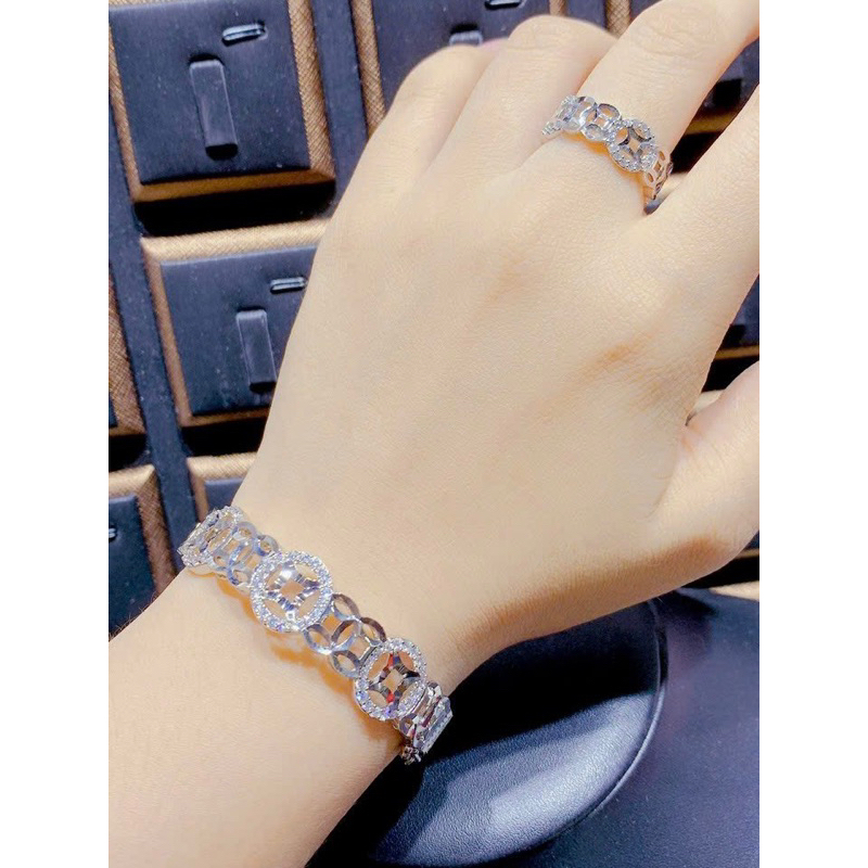 Vòng hoạ tiết kim tiền đính đá Kami trang sức sỉ