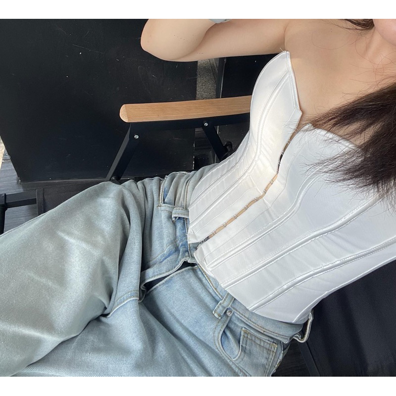 Áo ống corset WHITE SHELL CORSET