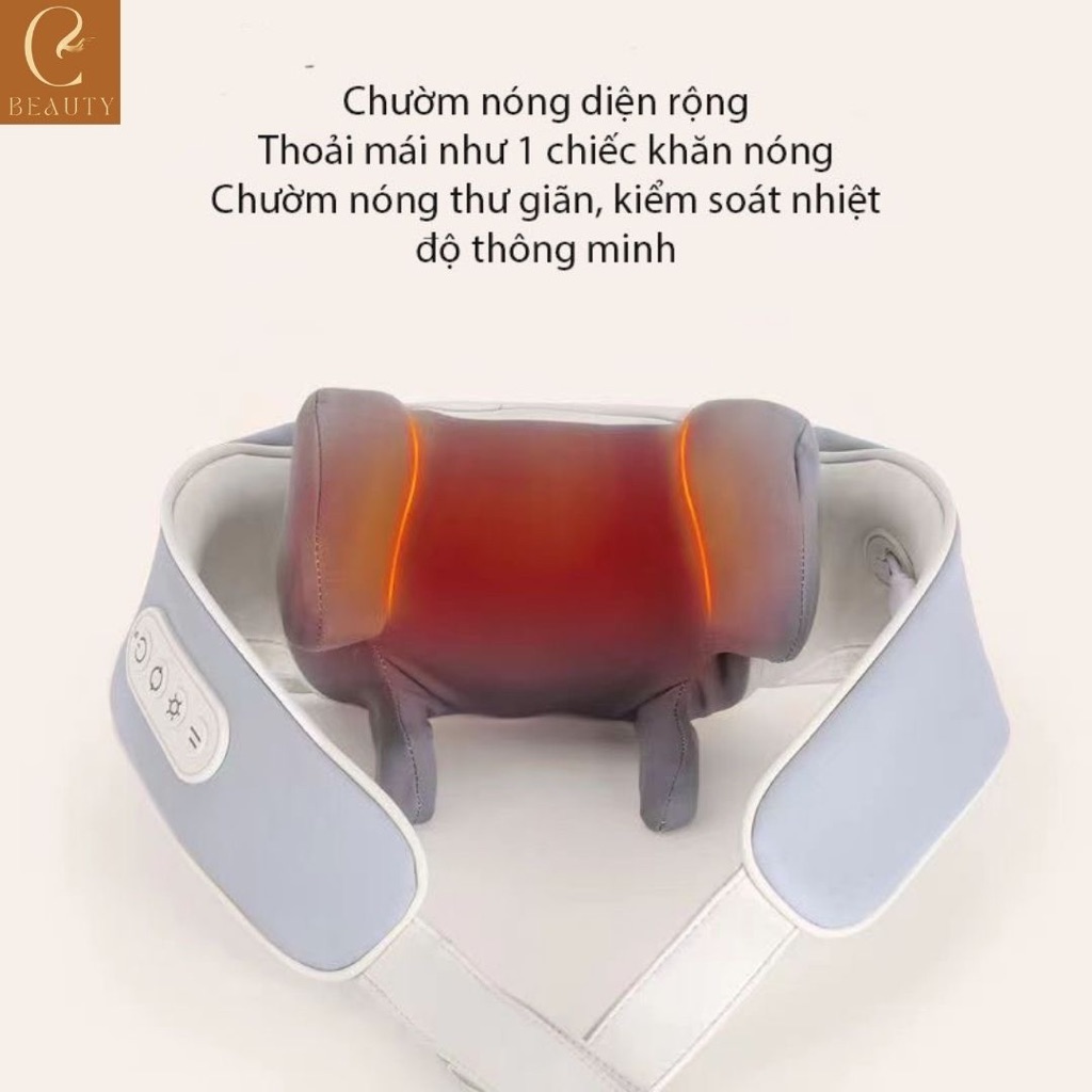 Máy massage PJ5, đai massage cao cấp, máy mát xa đa năng dành cho dân văn phòng đau mỏi cổ vai gáy