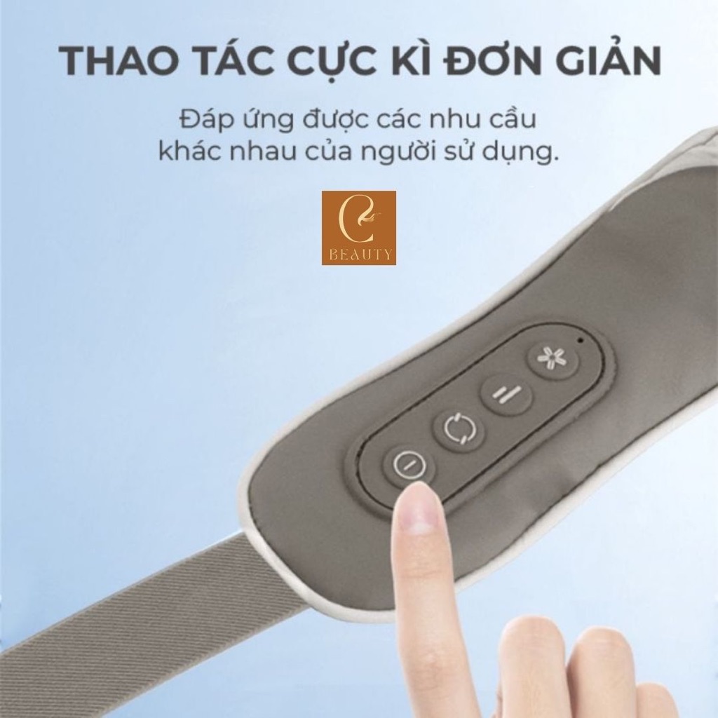 Máy massage PJ5, đai massage cao cấp, máy mát xa đa năng dành cho dân văn phòng đau mỏi cổ vai gáy