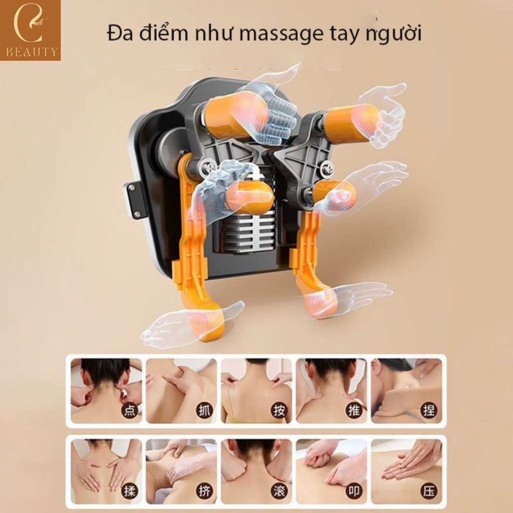 Máy massage PJ5, đai massage cao cấp, máy mát xa đa năng dành cho dân văn phòng đau mỏi cổ vai gáy