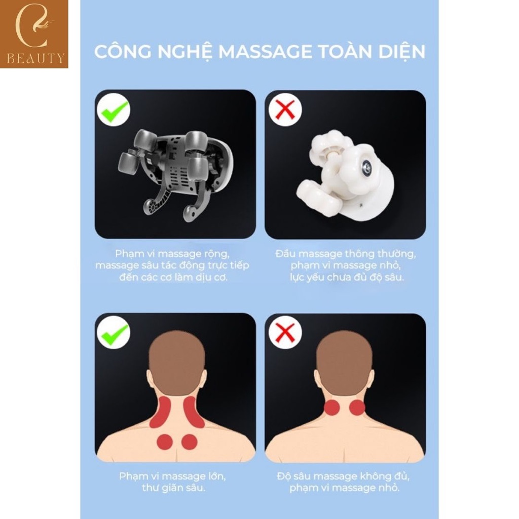 Máy massage PJ5, đai massage cao cấp, máy mát xa đa năng dành cho dân văn phòng đau mỏi cổ vai gáy
