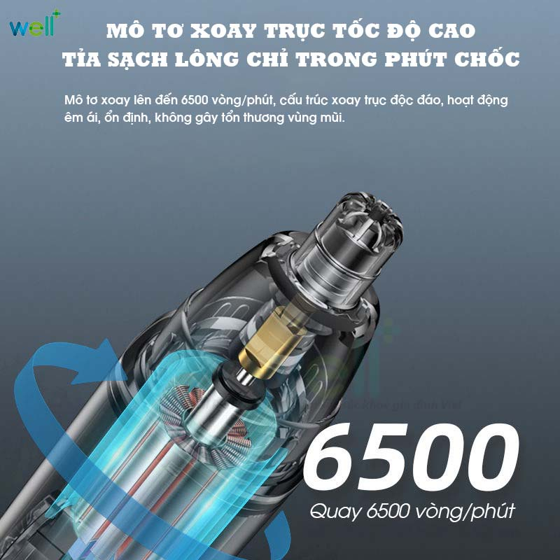 Máy Cắt Lông Mũi , Tỉa Lông Mày , Chân Tóc BEETECH Tốc Độ Mạnh 6000 Vòng/Phút