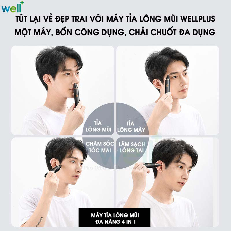 Máy Cắt Lông Mũi , Tỉa Lông Mày , Chân Tóc BEETECH Tốc Độ Mạnh 6000 Vòng/Phút