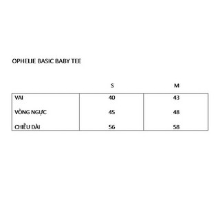 [PREMIUM] Áo thun nữ baby tee - OPHELIE BASIC BABY TEE