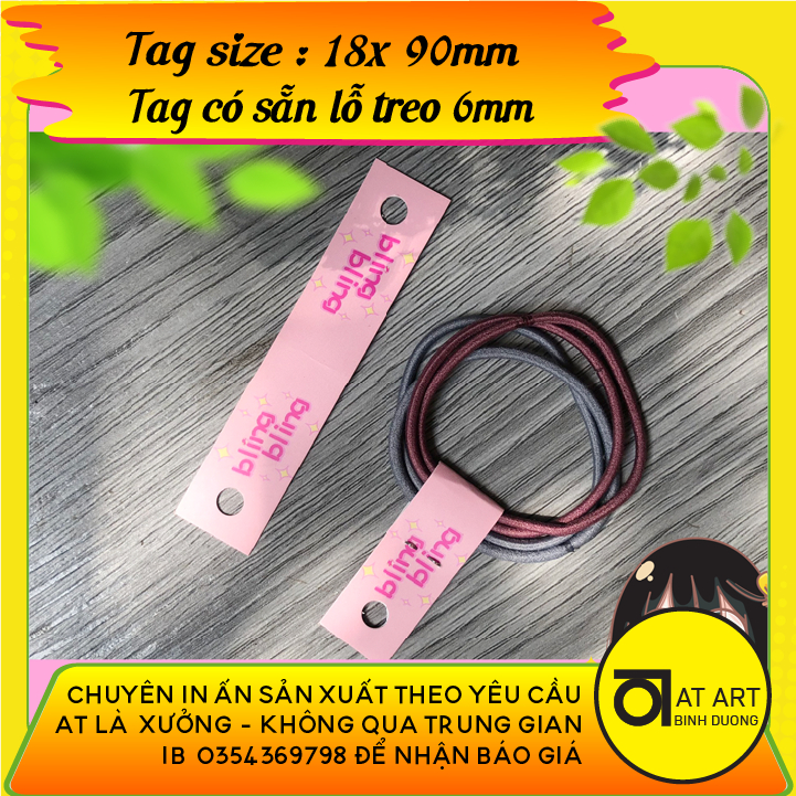 Tag bấm, thẻ bấm cột tóc, phụ kiện - size mini - tặng cuộn tem ghi giá