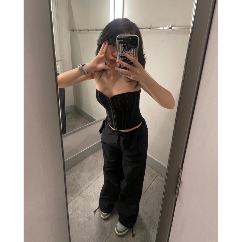 Áo ống corset BLACK SHELL CORSET