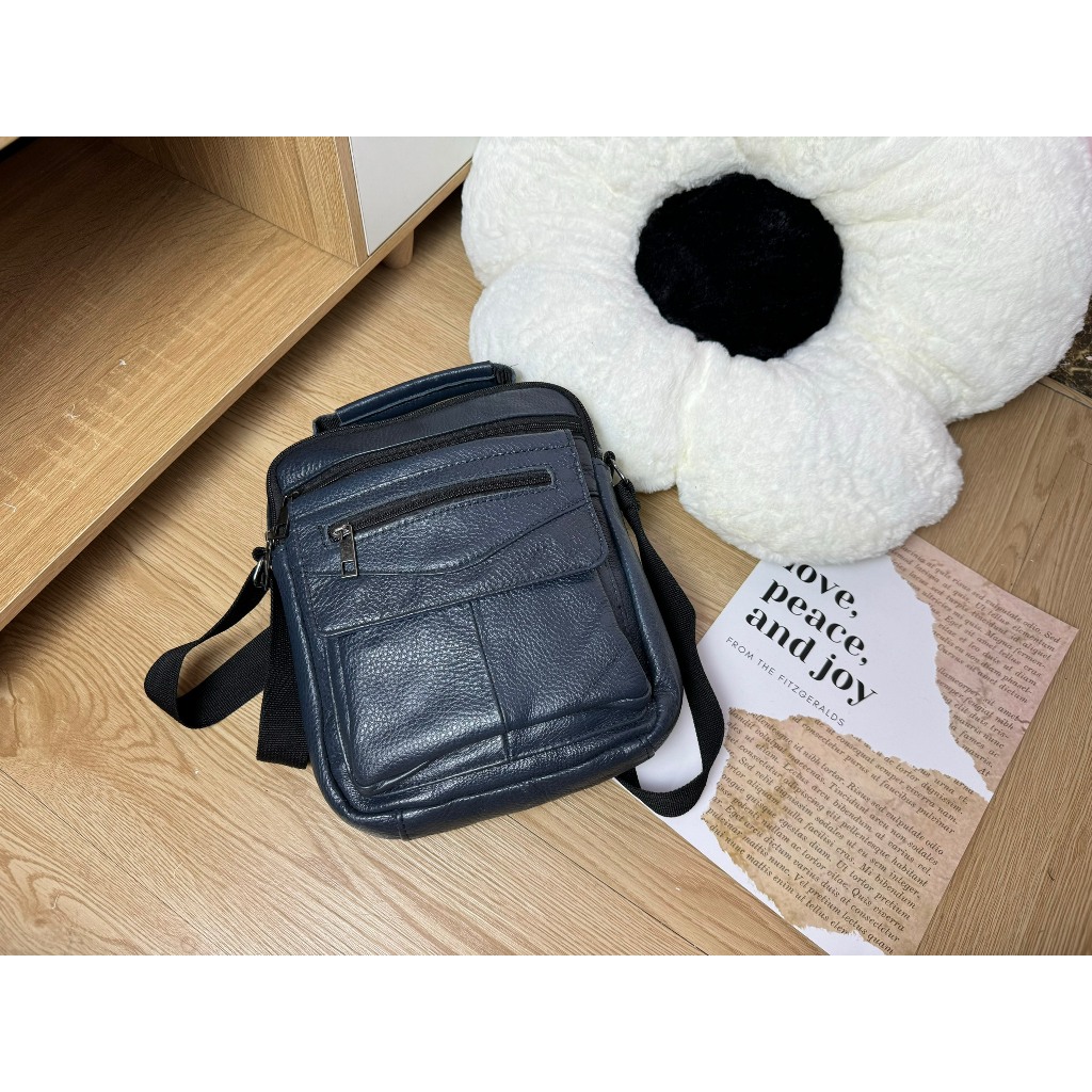 Túi đeo chéo nam da bò sáp thật nhiều màu - 100% da bò thật, BH 3 năm