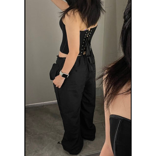 Quần vải dù đen BLACK CARGO PANTS