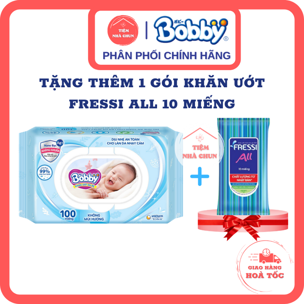 Khăn Giấy Ướt Em Bé Bobby Care (Không Hương) - TIEMNHACHUN / TIỆM NHÀ CHUN