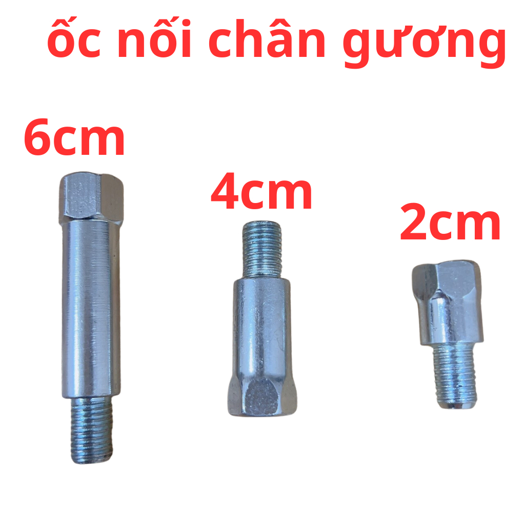 Ốc Nối Độ 10li ren thuận gắn gương thời trang cho nhiều dòng xe honda như wave, ab, sh, winner....