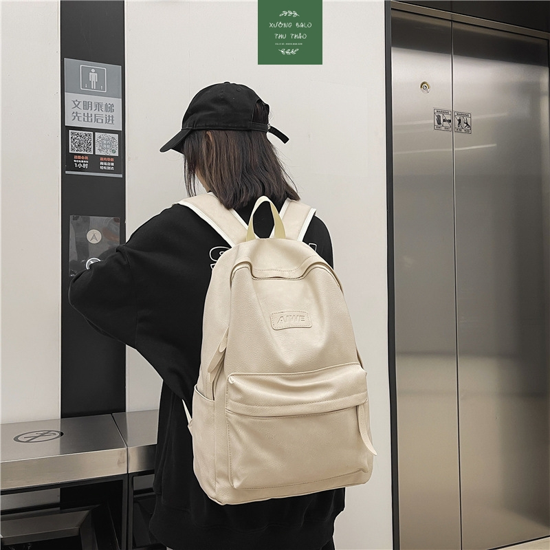 Balo da chống nước, balo đi học balo nữ, balo nam thời trang phong cách hàn quốc XUONGBALOTHUTHAO