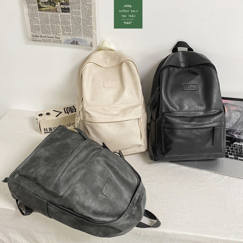 Balo da chống nước, balo đi học balo nữ, balo nam thời trang phong cách hàn quốc XUONGBALOTHUTHAO