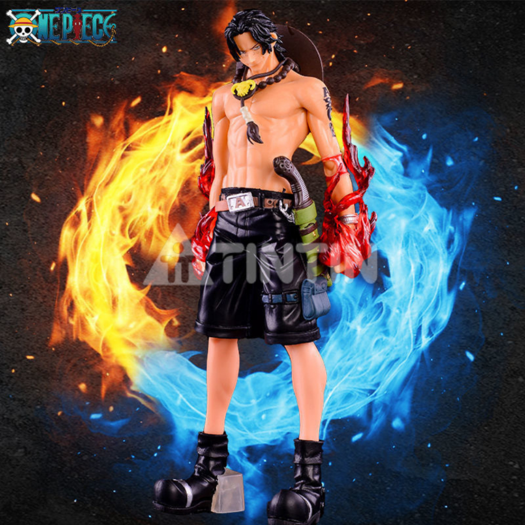 Mô hình Gol D. Ace Trong BST One Piece Decor Phòng, Decor Oto – Kích Thước 26cm