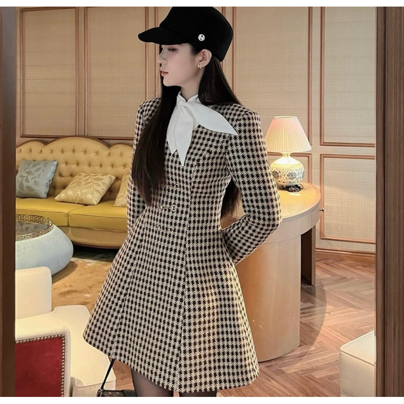 Pass váy dạ kẻ joie des roses size S