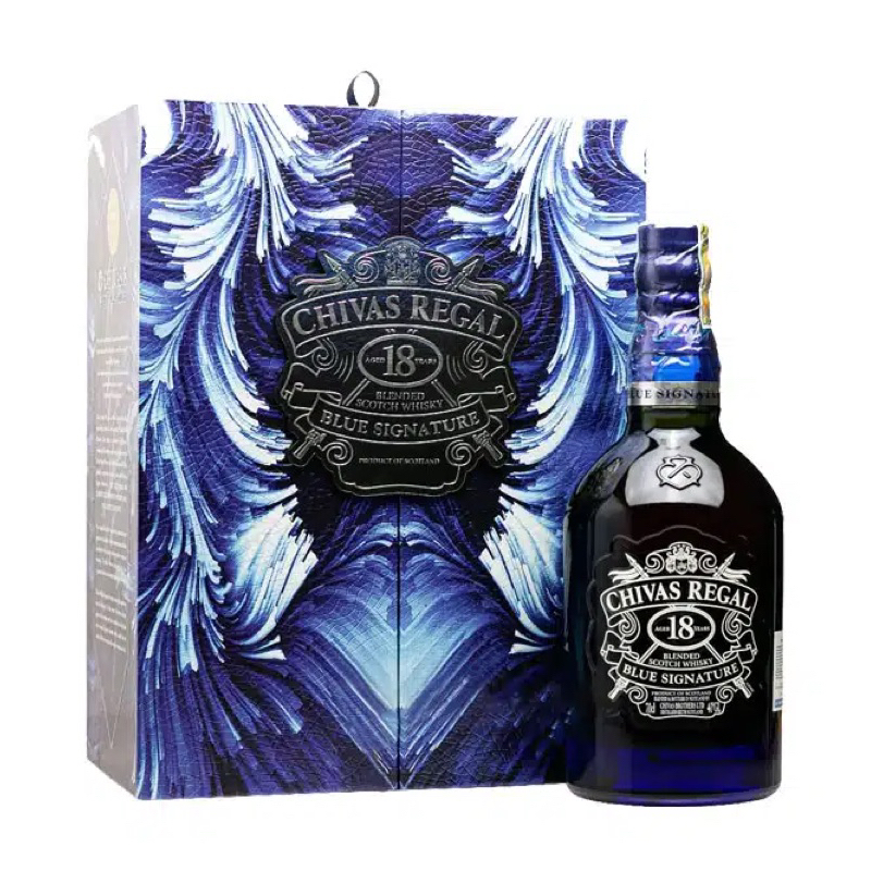 Vỏ chai chivas 18 signature full hộp