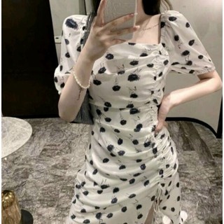 Đầm voan lụa rút dây QC