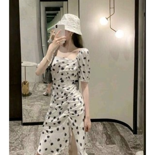 Đầm voan lụa rút dây QC