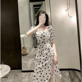 Đầm voan lụa rút dây QC