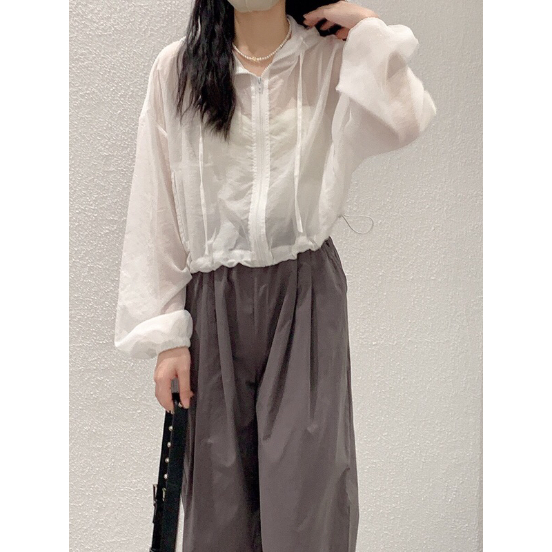 Áo khoác nhẹ thu đông croptop thời trang phong cách