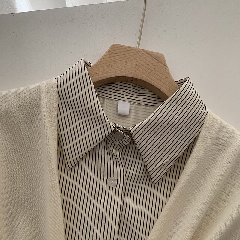 Áo sơ mi style Hà Quốc mùa thu nữ tính nhẹ nhàng
