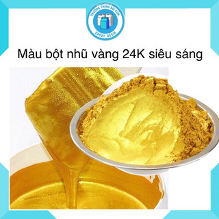 Màu Bột Nhũ Dùng Pha Sơn Mạ Màu Vàng 24 K (Hũ 100ml) - Trường Thịnh Sài Gòn