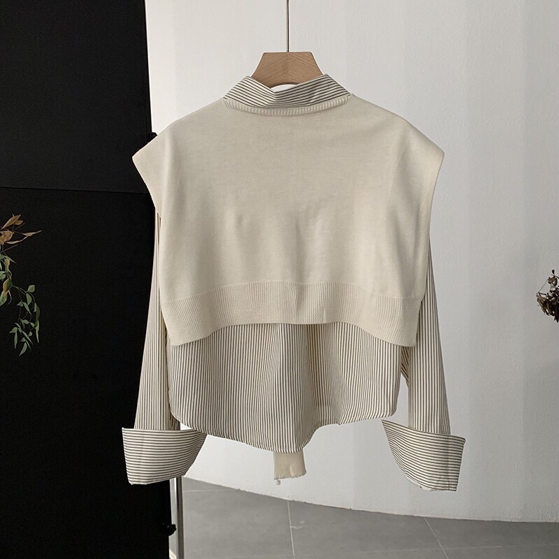 Áo sơ mi style Hà Quốc mùa thu nữ tính nhẹ nhàng
