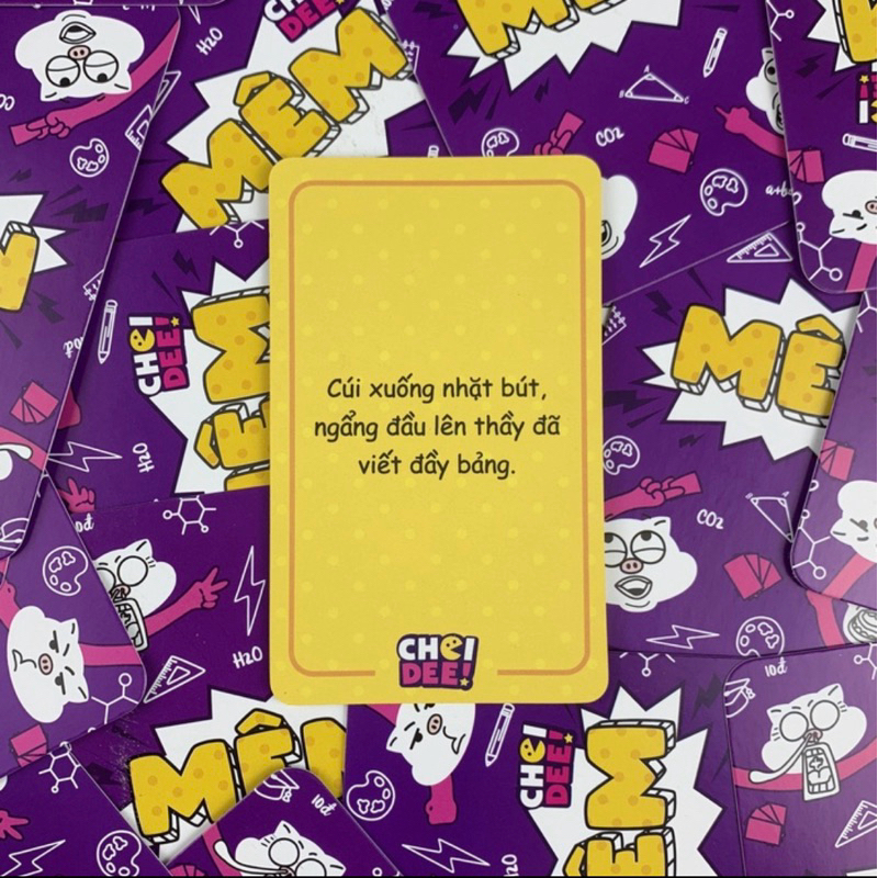 Bộ bài meme Mêm boardgame Choidee nhiều phiên bản hài hước chơi nhóm cùng bạn bè 150 lá