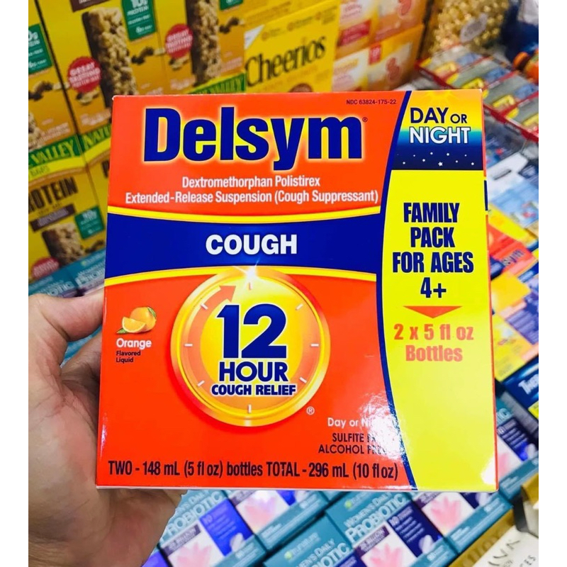 Siro Delsym 12Hour Cough Relief Day or Night 296ml của Mỹ