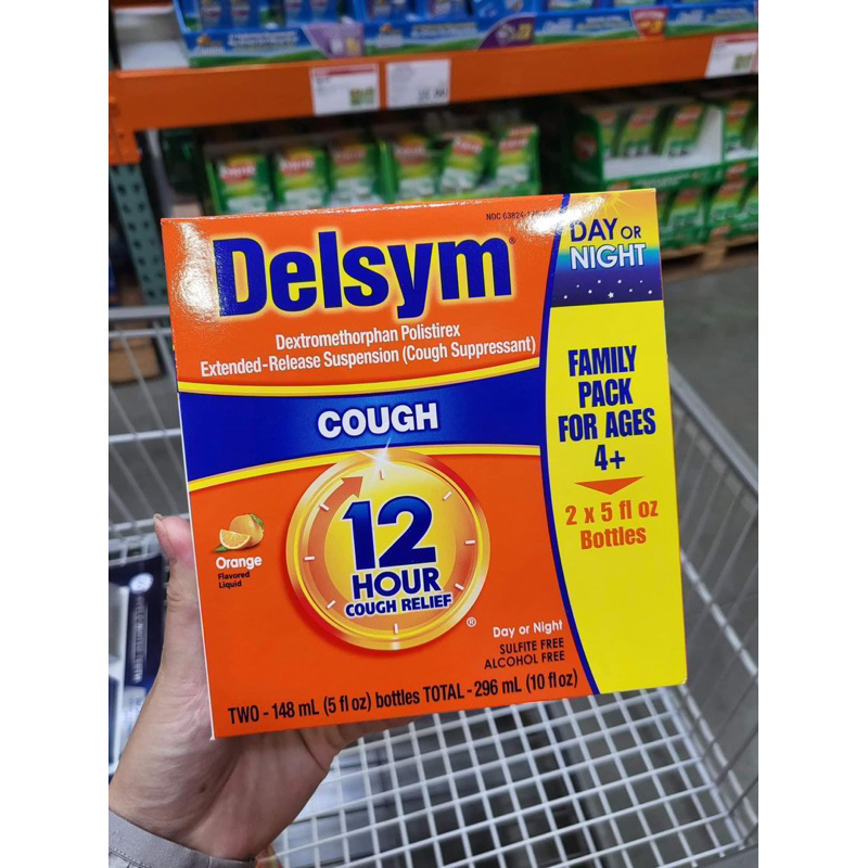 Siro Delsym 12Hour Cough Relief Day or Night 296ml của Mỹ