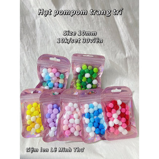 Hạt pompom trang trí giáng sinh 10mm/20mm