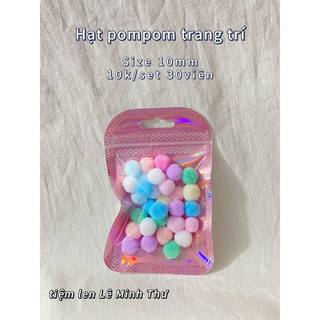 Hạt pompom trang trí giáng sinh 10mm/20mm
