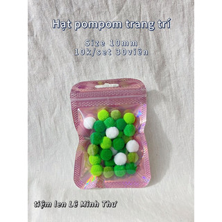 Hạt pompom trang trí giáng sinh 10mm/20mm