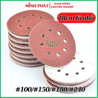100 tờ nhám máy chà tường 18cm, giấy nhám chà tường matit minh phát lỗ nhỏ