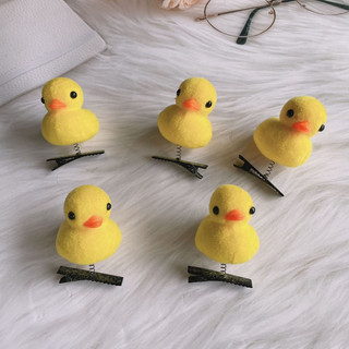 Kẹp tóc gà con ngộ nghĩnh xinh xắn Kẹp tóc lò xo vịt con xinh xắn. hoa lò xo vui
