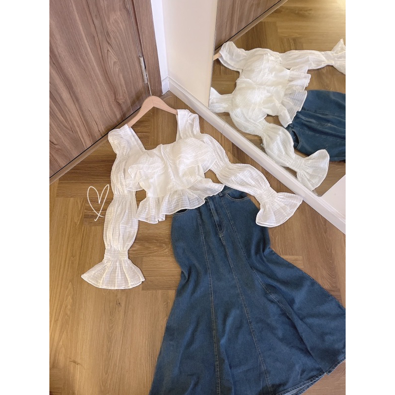 Đầm hoa 2 dây dáng dài kèm áo khoác gân đầm 2s hoa nhí siêu dễ thương phong cách tiểu thư midi hoa xẻ đùi xinh cực