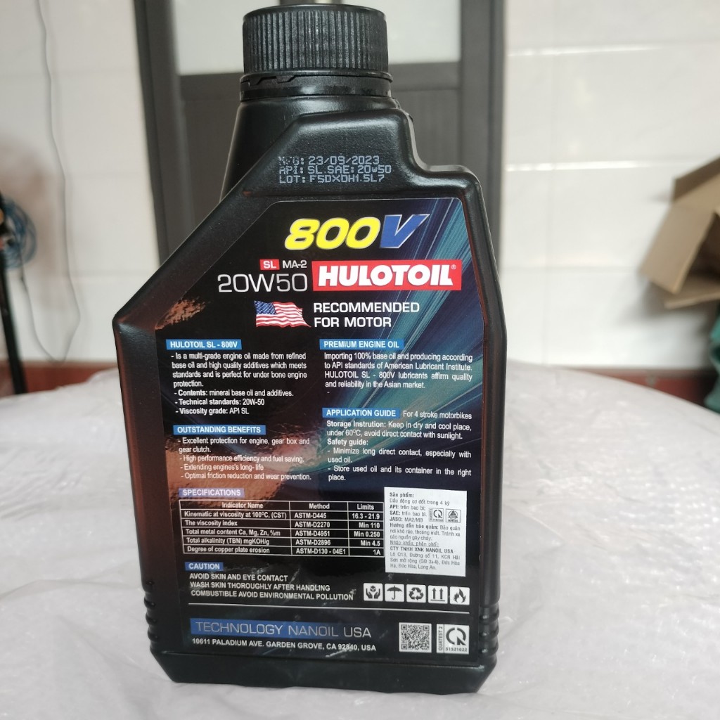 Dầu Nhớt HULOTOIL 800v 0,8l Dùng Cho Xe Số - Xe Tay Ga Hàng Chất Lượng Cao