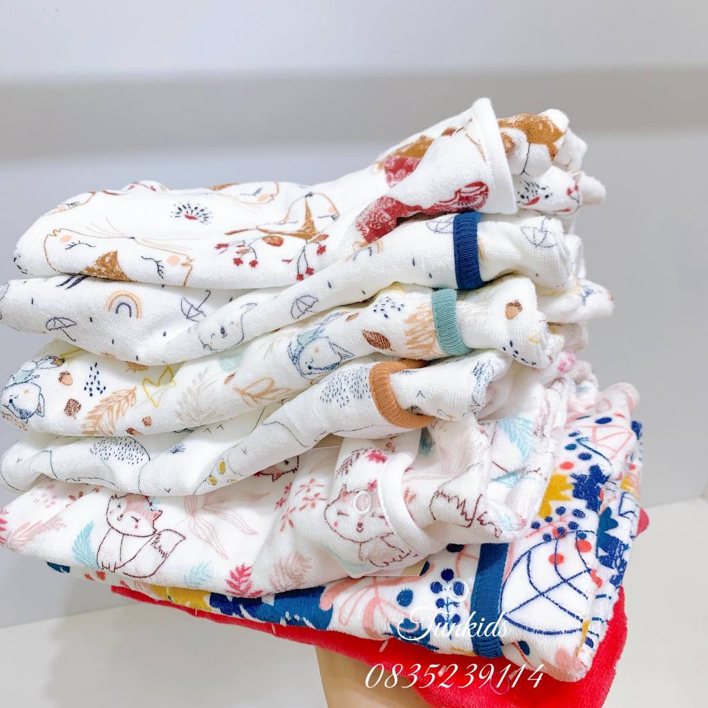 Body sleepsuit body nỉ nhung hiệu Minene xuất xịn cực đẹp