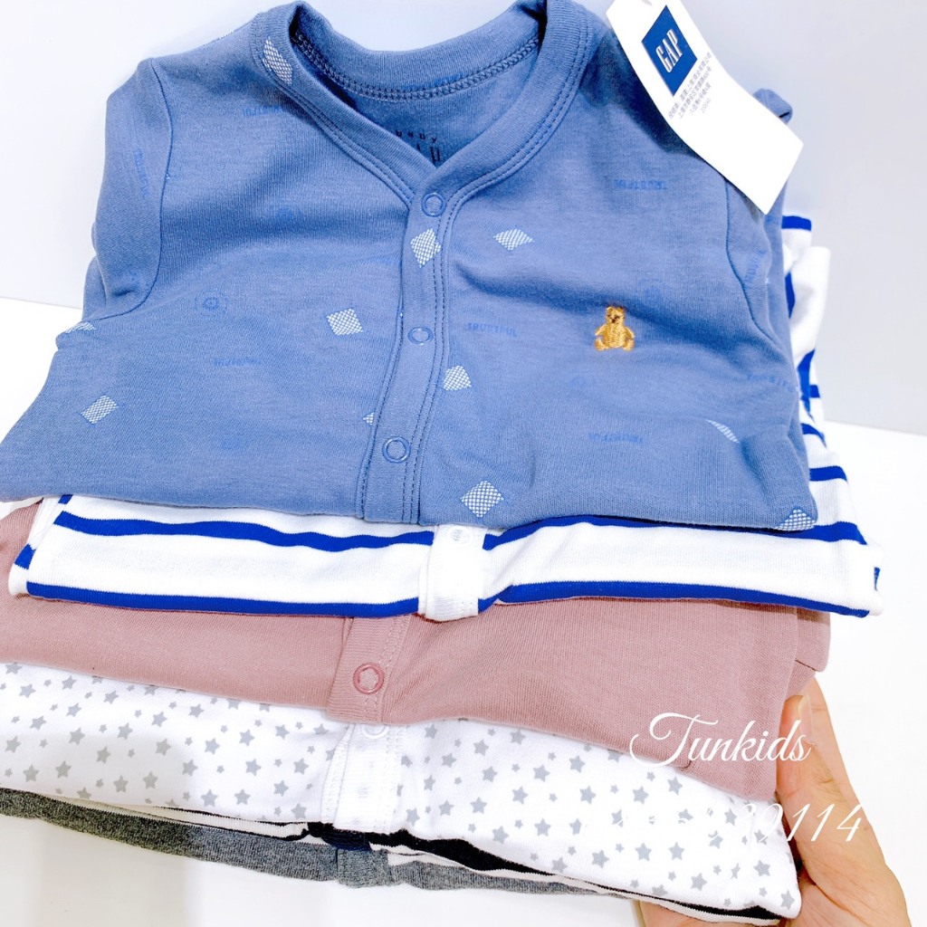 Body sleepsuit body cotton dài tay G A P TQXK Sz 6-24M