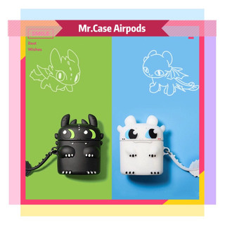 Case AIRPOD 1/2/3/Pro 2 Vỏ Đựng Ốp Bảo Vệ Tại Nghe Bluetooth Hình Case Rồng Răng Súng  - Mr.Case