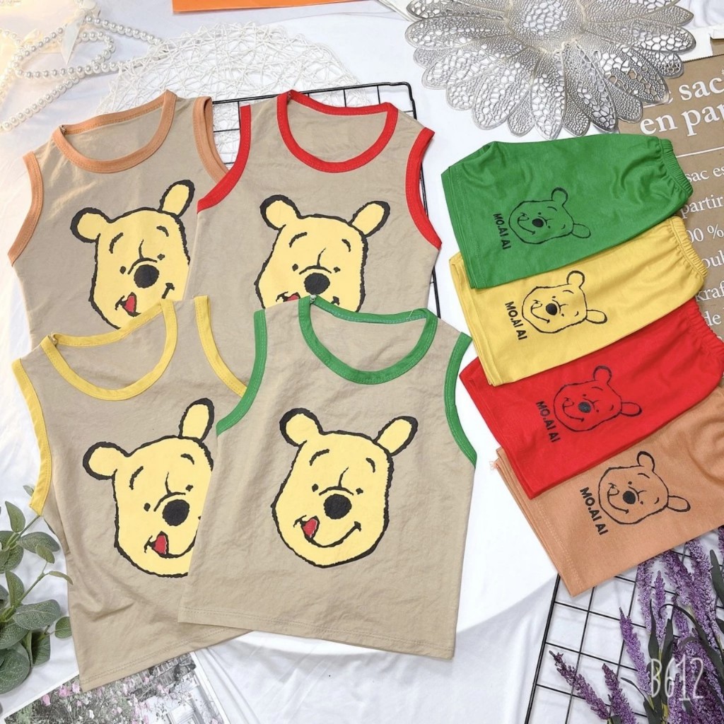 Bộ cotton đũi 1979 mềm mát cho bé