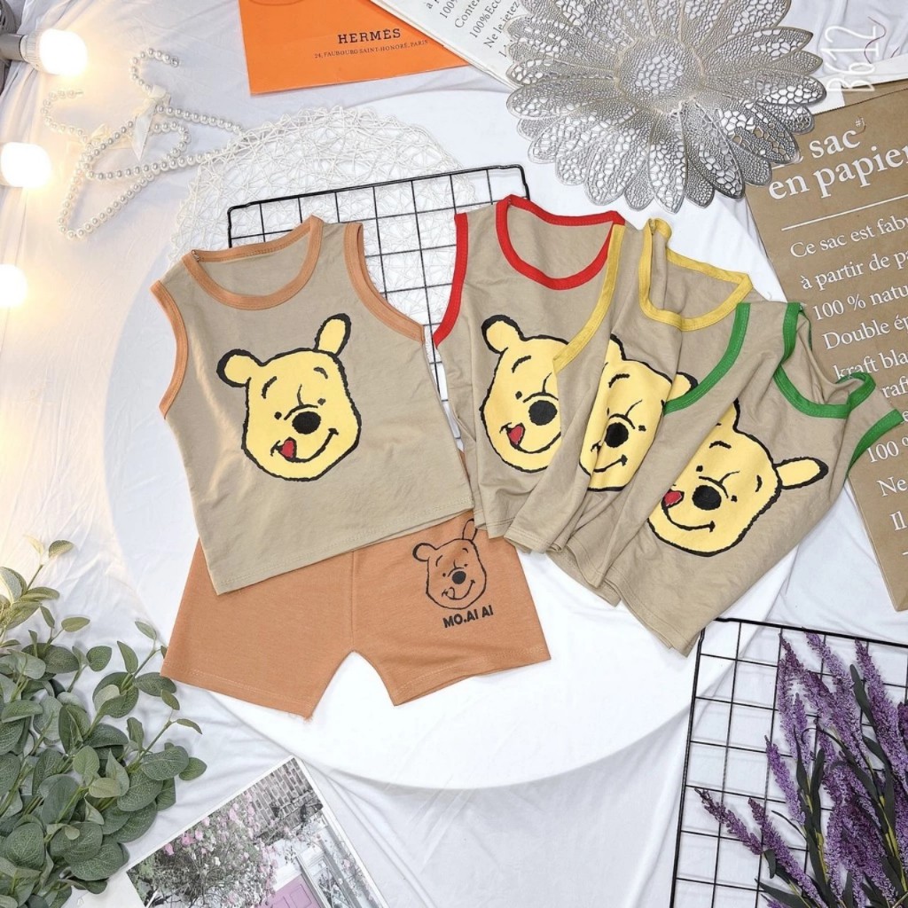 Bộ cotton đũi 1979 mềm mát cho bé