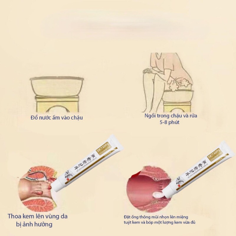 TUÝP 20G BÔI TRĨ , DÒ HẬU MÔN DICTAMNI