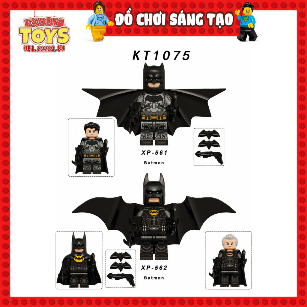 Xếp hình Minifigure DC Comics Siêu anh hùng Batman trong phim The Flash - Đồ Chơi Lắp Ghép Sáng Tạo - KORUIT KT1075