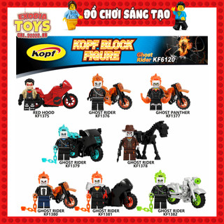 Xếp hình Minifigure các phiên bản siêu anh hùng Ma Tốc Độ Ghost Rider - Đồ Chơi Lắp Ghép Sáng Tạo - KOPF KF6120