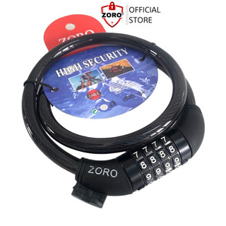 Ổ khóa dây mật mã ZORO 85cm không dùng chìa tiện lợi khóa xe máy, xe đạp