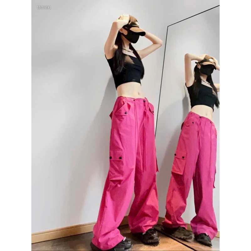 Sét Quần kaky ống suông áo crotop adidas